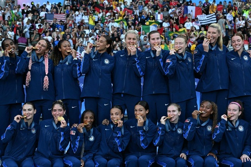 米国がブラジル退け最多5度目の金メダル パリ五輪サッカー女子