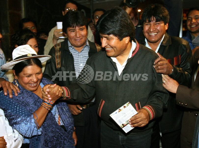 映画『Evo Pueblo』プレミア上映会 ボリビアのモラレス大統領登場