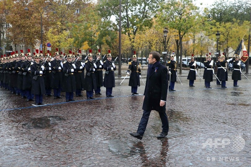 仏大統領、ナショナリズムの台頭に警鐘 トランプ型「自国第一」主義を批判