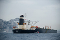 石油タンカー「グレース1」。英領ジブラルタル沖で（2019年7月6日撮影）。(c)JORGE GUERRERO / AFP
