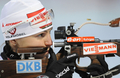 バイアスロンW杯2008-09第5戦、女子4x6キロメートルリレーに臨むドイツのアンドレア・ヘンケル（%%Andrea Henkel%%）。（2009年1月14日撮影）(c)AFP/DDP/OLIVER LANG