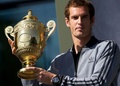 2013年のウィンブルドン選手権で優勝した男子テニスのアンディ・マレー（2013年7月8日撮影）。(c)ANDREW COWIE / AFP