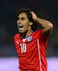 サッカーチリ代表時代のホルヘ・バルディビア（2015年6月15日撮影）。(c)Martin BERNETTI / AFP