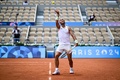パリ五輪、テニス男子。会場で練習するスペインのラファエル・ナダル（2024年6月23日撮影）。(c)Patricia DE MELO MOREIRA / AFP