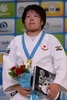 第33回世界柔道選手権、女子78キロ級。金メダルを獲得した梅木真美（2015年8月28日撮影）。(c)AFP/VASILY MAXIMOV