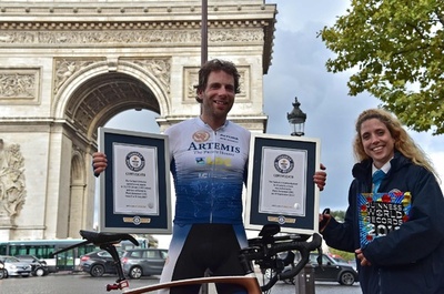 英国人男性が自転車で「79日間世界一周」、世界記録奪還