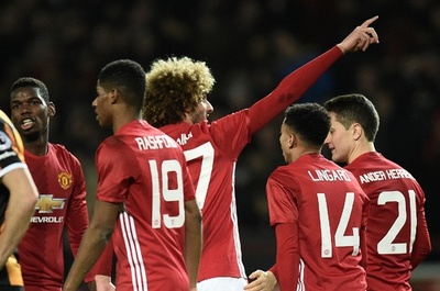 マンUがハル・シティに先勝、マタとフェライニがゴール EFL杯