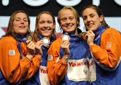 オランダ 世界短水路選手権2008・女子4x100メートル自由形を制す