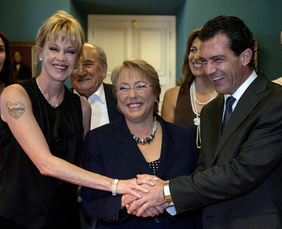 アントニオ・バンデラス＆メラニー・グリフィス夫妻、モネダ宮殿を訪問