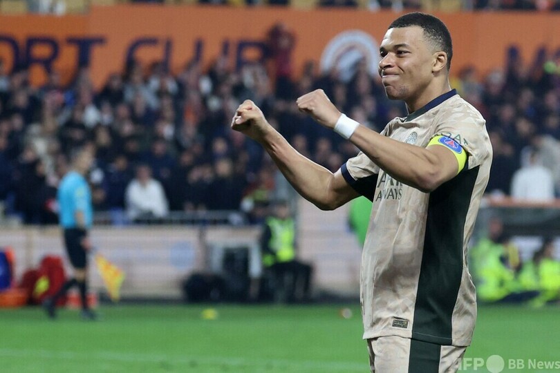 PSGが6発大勝 久々フル出場のエムバペがハット