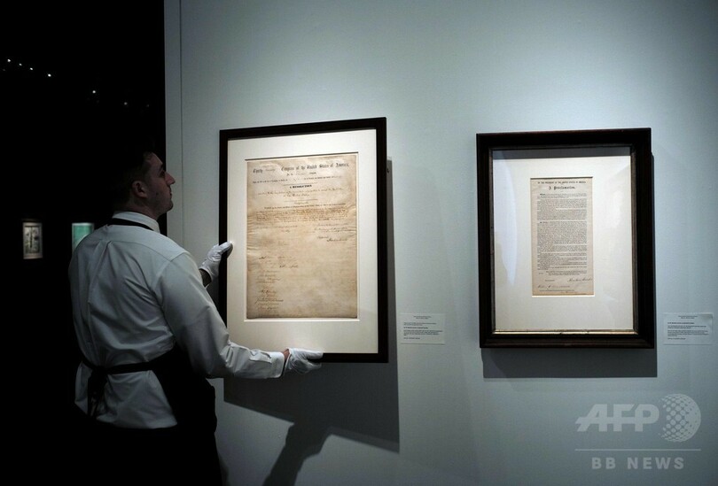 奴隷制廃止したリンカーン署名の文書競売へ、予想価格5.5億円