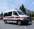 爆発現場の救急車（2017年7月21日撮影）。(c)CNS
