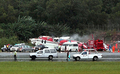 2007年9月16日、タイ南部プーケット（Phuket）島のプーケット国際空港（Phuket International Airport）で、着陸に失敗した旅客機。(c)AFP