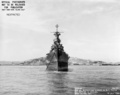 米カリフォルニア州メア・アイランドの海軍工廠で最後のオーバーホールを終えた米軍の重巡洋艦インディアナポリス（1945年7月10日撮影）。(c)AFP/US NAVY