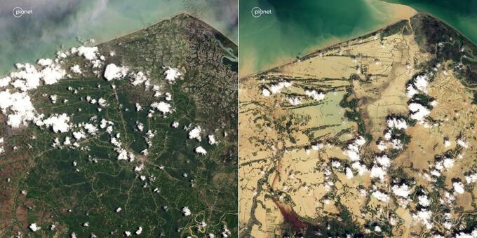 東南アジアの豪雨、被災各地を捉えた衛星画像 写真26枚 国際ニュース