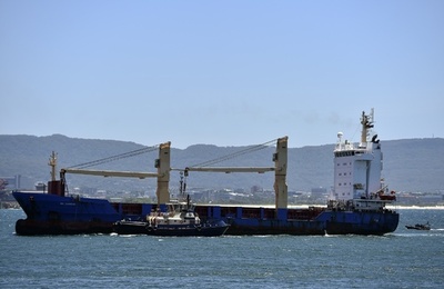 放射性廃棄物の輸送船、豪に到着 港では抗議行動も