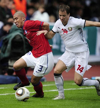 韓国 ベラルーシに敗れる、国際親善試合