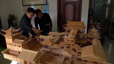 蘇州古典庭園を竹箸で再現 中国福建省仙遊県