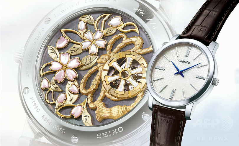 「クレドール」現代の名工が手掛ける桜の立体彫金、8本限定メカニカルモデル