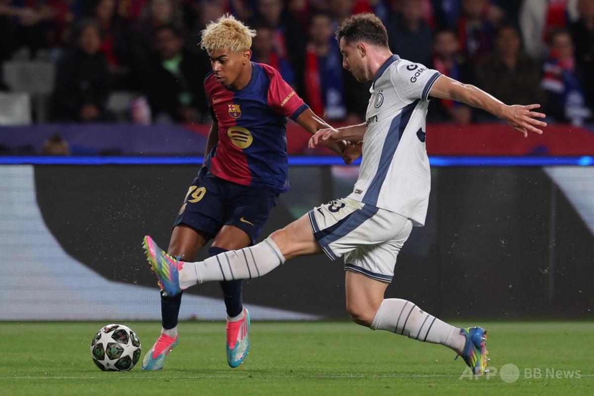 バルサとインテルの初戦は打ち合いでドロー 欧州CL準決勝 写真12枚