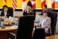 東京で開催された先進7か国（G7）の外相会合（2023年11月8日撮影）。(c)JONATHAN ERNST / POOL / AFP