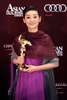 香港（Hong Kong）で開かれた第5回アジア・フィルム・アワード（Asian Film Awards）の授賞式で、主演女優賞を獲得した中国のシュイ・ファン（Xu Fan、2011年3月21日撮影）。(c)AFP/ED JONES