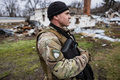 「自由ロシア軍団」に参加し、ウクライナ側として戦う兵士。ウクライナ・ドリナで（2022年12月26日撮影）。(c)Sameer Al-DOUMY / AFP
