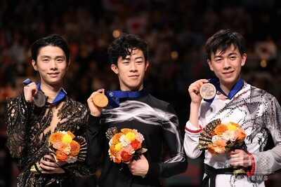 羽生は準優勝、チェンが衝撃の演技で世界フィギュア連覇達成 写真