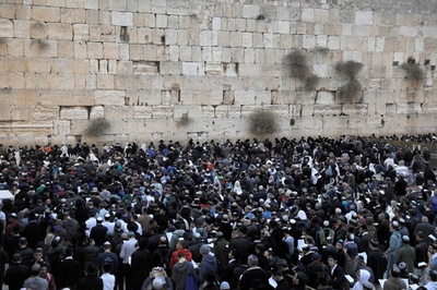 「嘆きの壁」で雨乞い 今冬も水不足のイスラエル