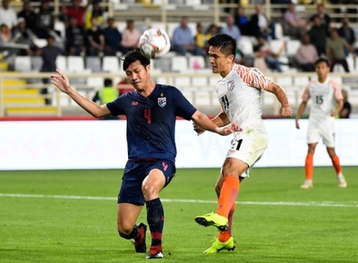 インドがタイに完勝、2得点のFWが「メッシ超え」 アジア杯