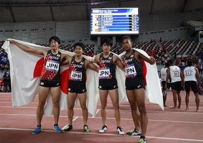 日本勢が男子4×400mリレーなど3種目で金、陸上アジア選手権