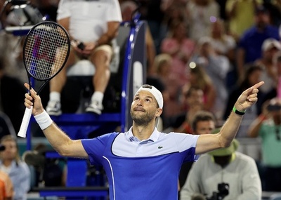 ディミトロフがマイアミOP決勝進出 ズベレフとの激戦制す