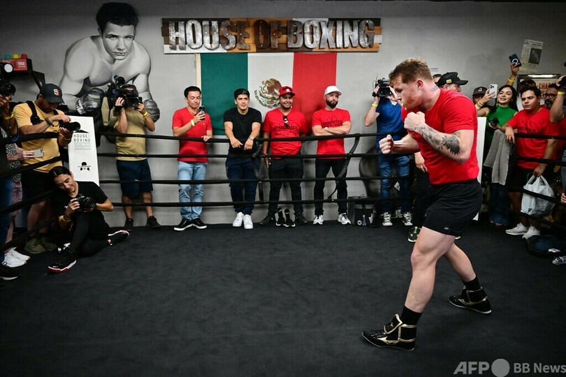 カネロ、ゴロフキン戦へ公開練習 9月に3度目の激突