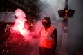 フランス・パリで行われた、年金制度改革に抗議する大規模デモ（2020年1月9日撮影）。(c)Abdulmonam EASSA / AFP