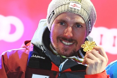 ヒルシャー、アルペン世界選手権の大回転で初の金メダル