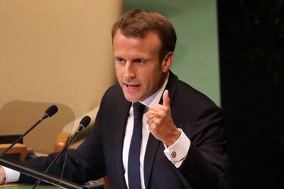 仏大統領、国連演説でトランプ氏批判 「最も強い者のおきて」の拒絶訴え