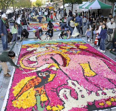 本家イタリアにも負けない? 晴海に巨大なフラワーカーペット