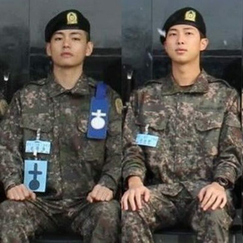BTSのVとRMの訓練所写真=陸軍訓練所提供(c)NEWSIS