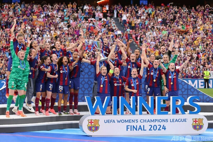 バルセロナが女子欧州CL連覇、リヨンに初勝利でリベンジ