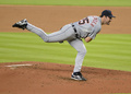 13MLB、マイアミ・マーリンズ（Miami Marlins）対デトロイト・タイガース（Detroit Tigers）。先発登板するデトロイト・タイガースのジャスティン・バーランダー（Justin Verlander、2013年9月29日撮影）。(c)AFP/Getty Images/Jason Arnold