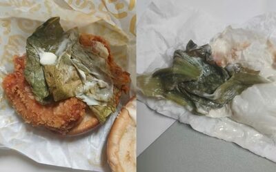 ハンバーガーに変色レタス、腐っている？…韓国・削除された「抗議の投稿」