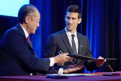 ジョコビッチがユニセフ親善大使に就任