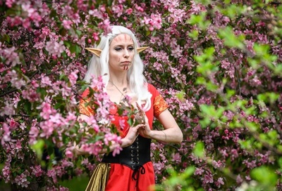 モスクワで桜が見頃に、女性たちが「SNS映え」狙って写真撮影