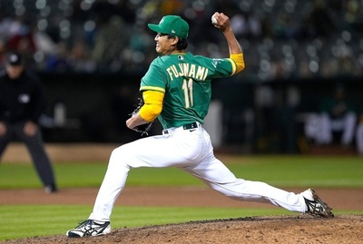 藤浪晋太郎がMLB初勝利 延長サヨナラ勝ち呼ぶ救援
