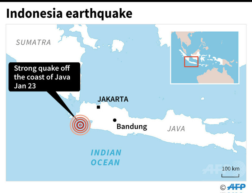 インドネシアでM6.0の地震、首都ではパニックも
