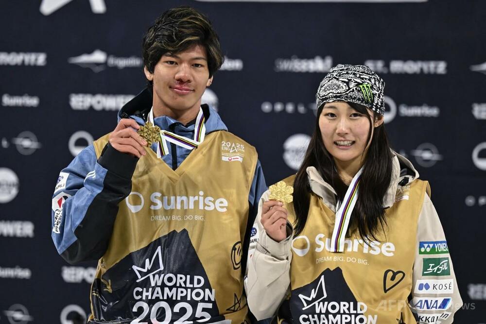 木俣、村瀬が世界選手権で金 スノボ・ビッグエア 写真7枚 国際ニュース
