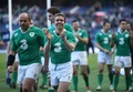 ラグビーシックスネーションズ第5週、スコットランド対アイルランド。試合に勝利し喜ぶアイルランドの選手（2015年3月21日撮影）。(c)AFP/IAN MACNICOL