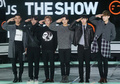 韓国・ソウル（Seoul）で行われた、SBS MTVによる音楽番組「The Show All About K-POP」シーズン4の制作発表会に臨む、アイドルグループ「B.A.P（ビーエイピー）」のメンバー（2014年9月23日撮影）。(c)STARNEWS