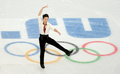 ソチ冬季五輪、フィギュアスケート男子シングル・フリースケーティング（FS）。演技に臨むデニス・テン（Denis Ten、2014年2月14日撮影）。(c)AFP/JUNG YEON-JE