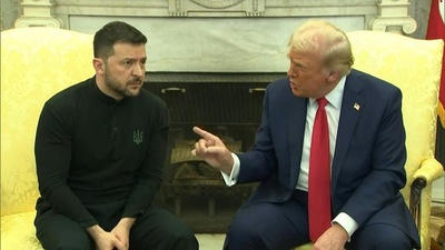 字幕:トランプ氏、大統領執務室でゼレンスキー氏と衝突「強く出過ぎ」